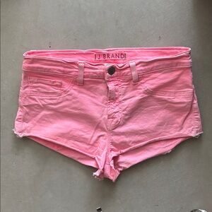 J Brand Designer Hot Cut-off Short Shorts in Neon Pink